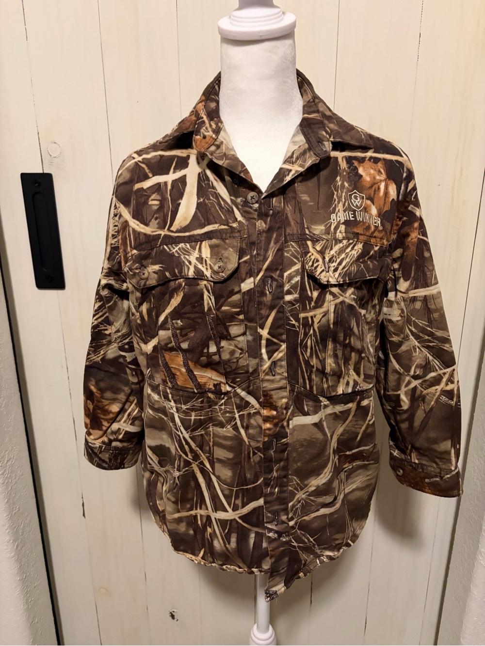 Game Winner Boys' Brown Camo Button-Down Shirt